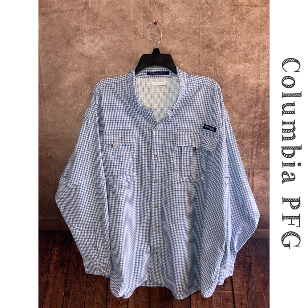 Columbia Super Bahama Long Sleeve Shirt-PFG-Size XXL-EUC